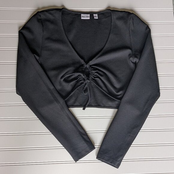 Aritzia Sun-deh Crop Top - Sunday Best Far Out V-neck Top with Cutout - Picture 8 of 11